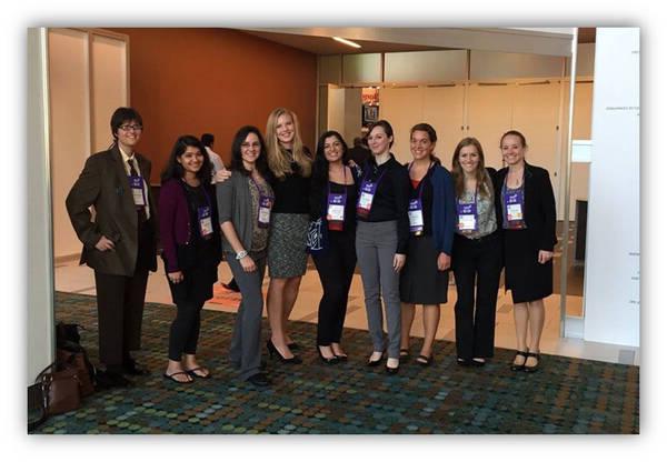 Society of Women Engineers club members at a Convention